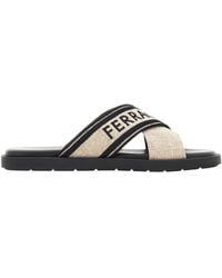 Ferragamo - Cross-Strap Slippers - Lyst