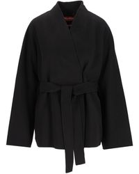 Max Mara - Studio Forte Belted Coat - Lyst