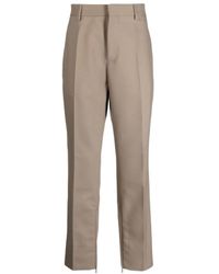 Off-White c/o Virgil Abloh - Zip-Detail Cotton Tailored Trousers - Lyst