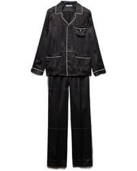 Prada - Vintage-Look Satin Pajamas - Lyst