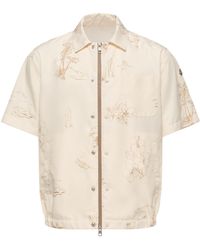 Moncler - Surf Print Short Sleeve Shirt - Lyst