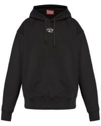 DIESEL - Metallic Logo Hoodie - Lyst