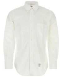 Thom Browne - Logo Patch Long-Sleeved Shirt - Lyst