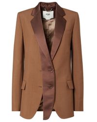 Fendi - Single Breasted Tailored Blazer - Lyst