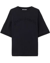 Palm Angels - Curved Logo Loose Double T-Shirt - Lyst