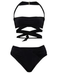 Balmain - Wrap-Effect Halter-Neck Bikini - Lyst