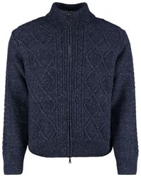 Paul & Shark - Cable-Knit Cardigan - Lyst