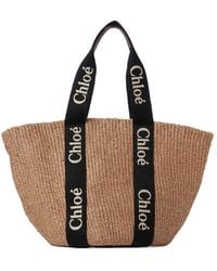 Chloé - Chloé Woody Large Tote Bag - Lyst