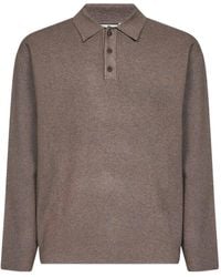 Hevò - Margrande Button-Polo Knitted Sweater - Lyst