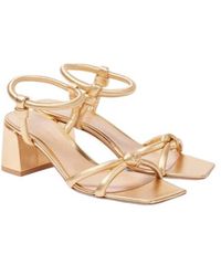 Gianvito Rossi - Square Toe Block Heel Strap Sandals - Lyst