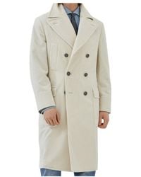 Brunello Cucinelli - Double-Breasted Long Sleeved Coat - Lyst