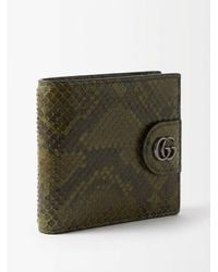 Gucci - Bi-Fold Python Wallet - Lyst