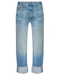 R13 - Folded-Edge Jeans - Lyst