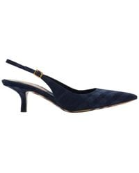 Burberry - Check Dame Slingback Pumps - Lyst
