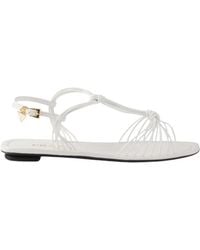 Prada - Knotted Strappy Flat Sandals - Lyst