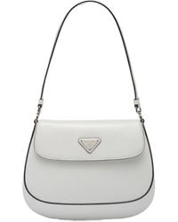 Prada - Cleo Brushed Leather Shoulder Bag With Flap - Lyst