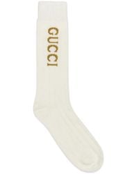 Gucci - Intarsia-Knit Logo Socks - Lyst