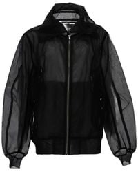 Rick Owens - Temple Dracucollar Cropped Organza Jacket - Lyst