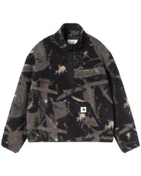 Carhartt - W' Elliot High Neck Camo Pile Pullover Jacket - Lyst