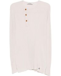 Vivienne Westwood - Ribbed Button-Placket Sweater - Lyst