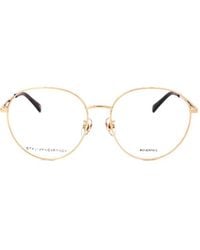 Stella McCartney - Logo-Engraved Oval-Frame Glasses - Lyst