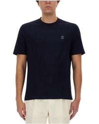 Brunello Cucinelli - Logo Printed Crewneck T-Shirt - Lyst