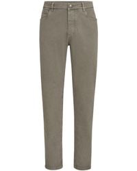 Brunello Cucinelli - Garment-Dyed Comfort Lightweight Denim Traditional Fit Five-Pocket Trousers - Lyst