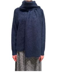 Max Mara - Scarf-Detail Knitted Sweater - Lyst