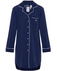 Polo Ralph Lauren - Buttoned Chest-Pocket Nightdress - Lyst