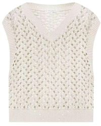 Brunello Cucinelli - V-Neck Knit Vest - Lyst