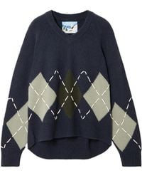 arch4 - Sloane Embroidered Argyle Cashmere Sweater - Lyst
