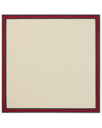 Gucci - Cotton Silk Pocket Square With Web - Lyst