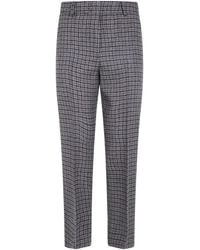Seventy - Checked Classic Pants - Lyst