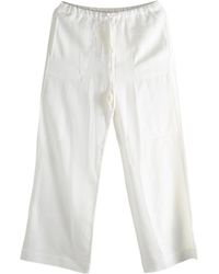 TOTEME - Totême Drawstring Wide Leg Trousers - Lyst