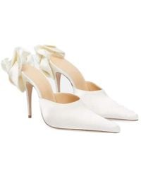 Magda Butrym - Flower Satin Mules - Lyst