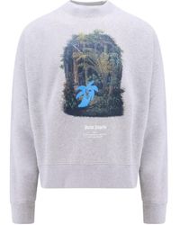 Palm Angels - Graphic Printed Crewneck Sweatshirt - Lyst