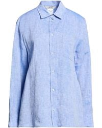 Max Mara - Solid Color Linen Long Sleeve Shirt - Lyst