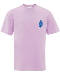 JW Anderson - Jw Anderson Logo Embroidered Crewneck T-Shirt - Lyst