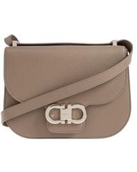 Ferragamo - Gancini Leather Crossbody Bag - Lyst