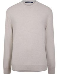 Jacquemus - Round-Neck Long-Sleeve Knitted Sweater - Lyst