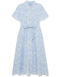 Jonathan Simkhai - Audria Eyelet-Embroidered Midi Dress - Lyst