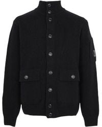 C.P. Company - Button-Down Long-Sleeved Knitwear - Lyst