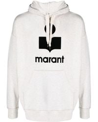 Isabel Marant - Miley Logo Flocked Hoodie - Lyst