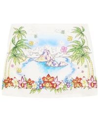CASABLANCA - Better Days Printed Mini Skirt - Lyst