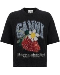 Ganni - 'Strawberry' Sweater - Lyst