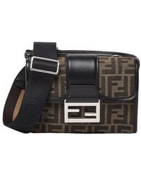 Fendi - Double Baguette Ff Jacquard Shoulder Bag - Lyst
