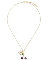 Dolce & Gabbana - Logo-Charm Polished Necklace - Lyst