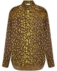 Ferragamo - Devoré Georgette Shirt - Lyst
