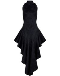 Alaïa - Alaïa Ruffled High-Neck Dress - Lyst