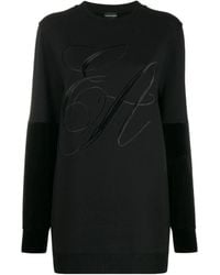 Emporio Armani - Round Collar Long Sleeve Sweater - Lyst